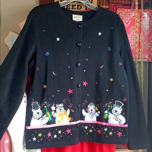 VINTAGE NEW YEARS CARDIGAN